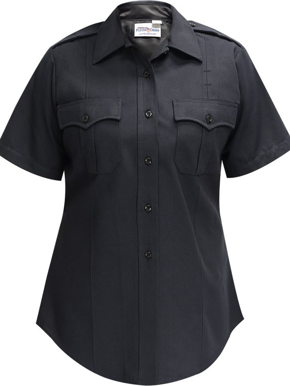 Flying Cross LAPD Navy Uniform Shirt Womens size 34 Short Sleeve Police Tactical